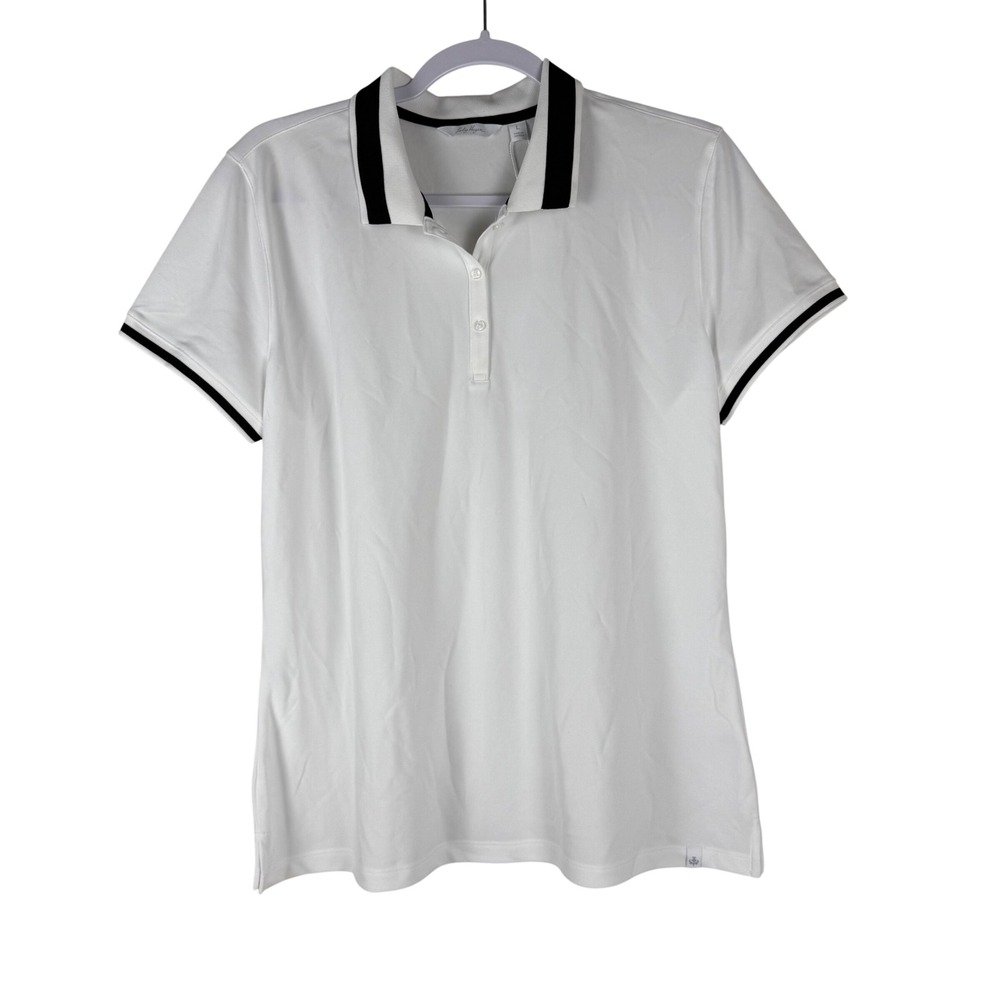 Lady Hagen Womens‎ Golf Polo Shirt White Moisture Wicking UPF 25 Size Large